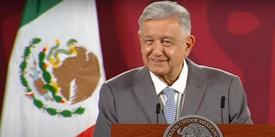 El Presidente Andrés Manuel López Obrador durante conferencia matutina de este miércoles.