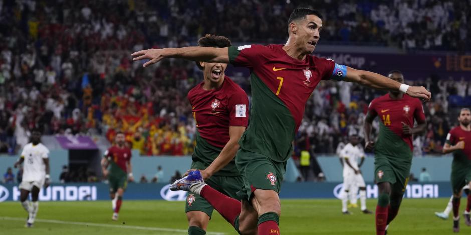 Cristiano Ronaldo celebra su gol ante Ghana en la Copa del Mundo Qatar 2022.