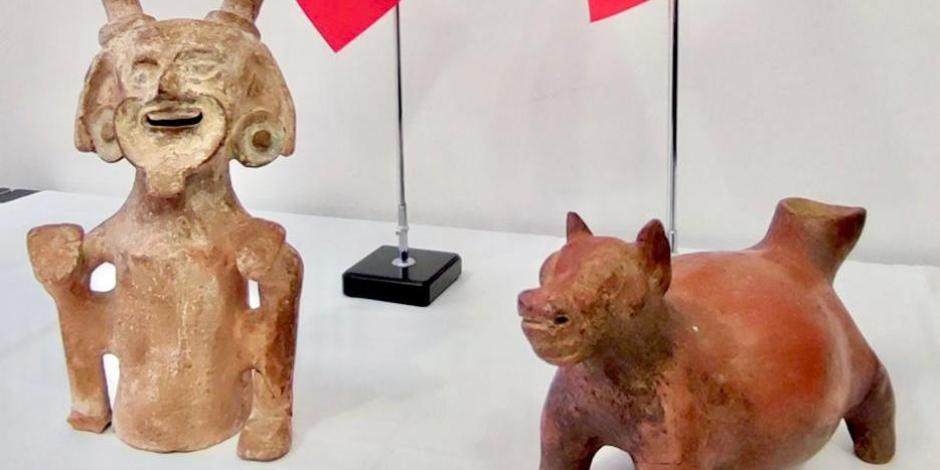Suiza regresa a México dos piezas arqueológicas de origen prehispánico.