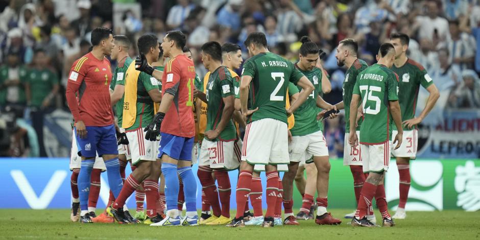 Futbolistas de la Selección Mexicana, después de su derrota contra Argentina en la segunda jornada de la Copa del Mundo Qatar 2022, en noviembre pasado.