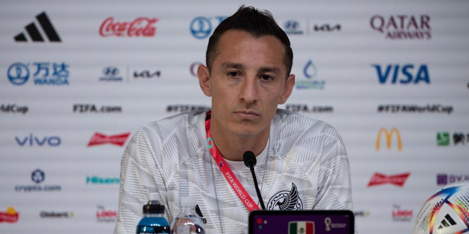 Andrés Guardado en conferencia de prensa de la Selección Mexicana previo al partido contra Arabia Saudita de la Copa del Mundo Qatar 2022.