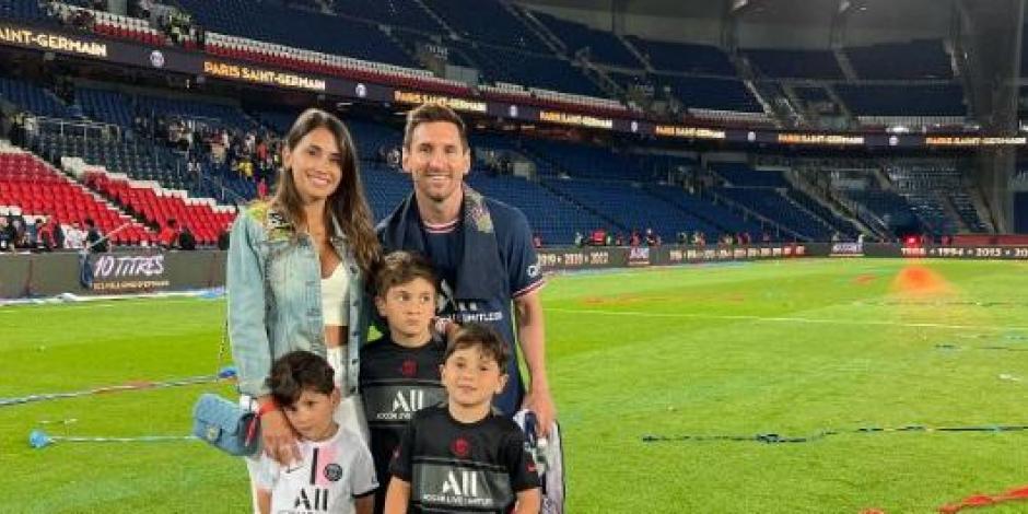 Antonella Rocuzzo, Messi y su hijos
