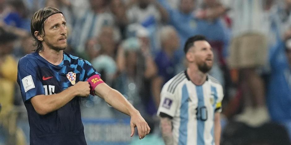 Luka Modric y Lionel Messi captados durante la Copa del Mundo Qatar 2022.