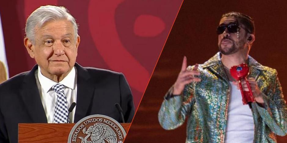 El Presidente López Obrador invitó a Bad Bunny a presentarse en el Zócalo de la CDMX: "Ojalá venga, no le podemos pagar", aclaró.