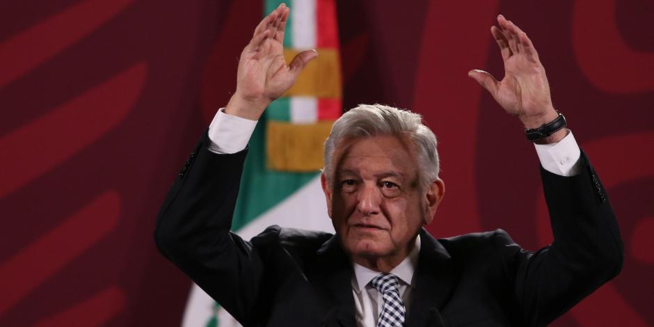 El Presidente Andrés Manuel López Obrador, durante su conferencia matutina de ese miércoles 14 de diciembre.