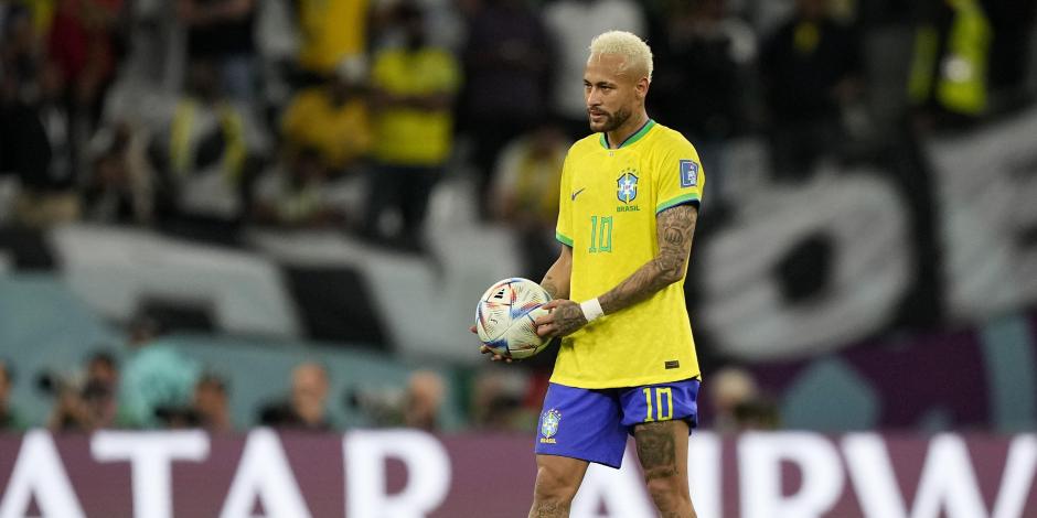 Neymar, de Brasil, en el partido ante Croacia en los cuartos de final del Mundial Qatar 2022.