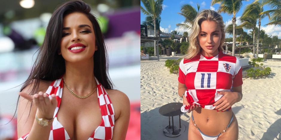 Ivana Knoll y Ana Maria Markovic son dos entusiastas seguidoras de la Selección Croata