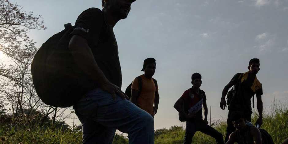 Caravana migrante recorre el Istmo de Tehuantepec, en Oaxaca