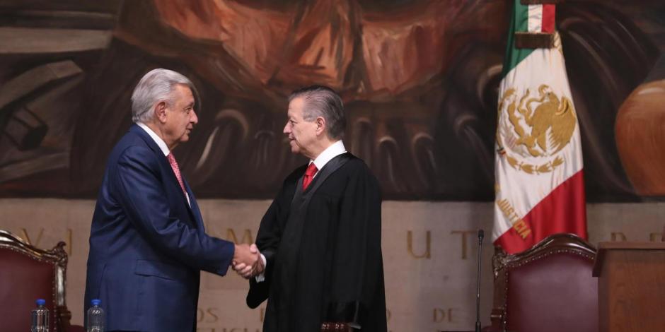 El presidente Andrés Manuel López Obrador y el ministro Arturo Zaldívar.