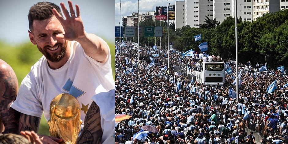 Millones de argentinos salen a las calles a celebrar el campeonato del mundo.
