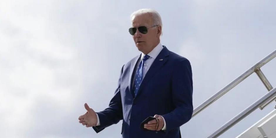 El presidente de Estados Unidos, Joe Biden, durante su llegada a Hebron, Kentucky, este miércoles.