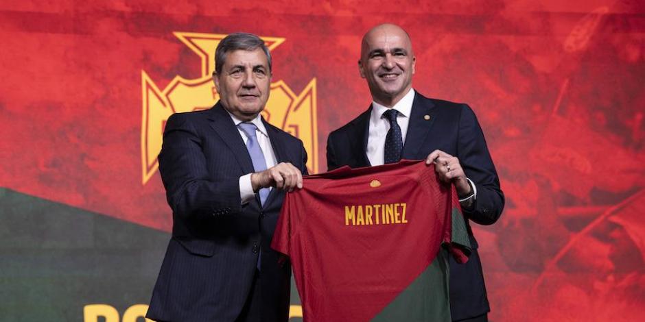 El español fue presentado con el conjunto de Portugal, ayer.