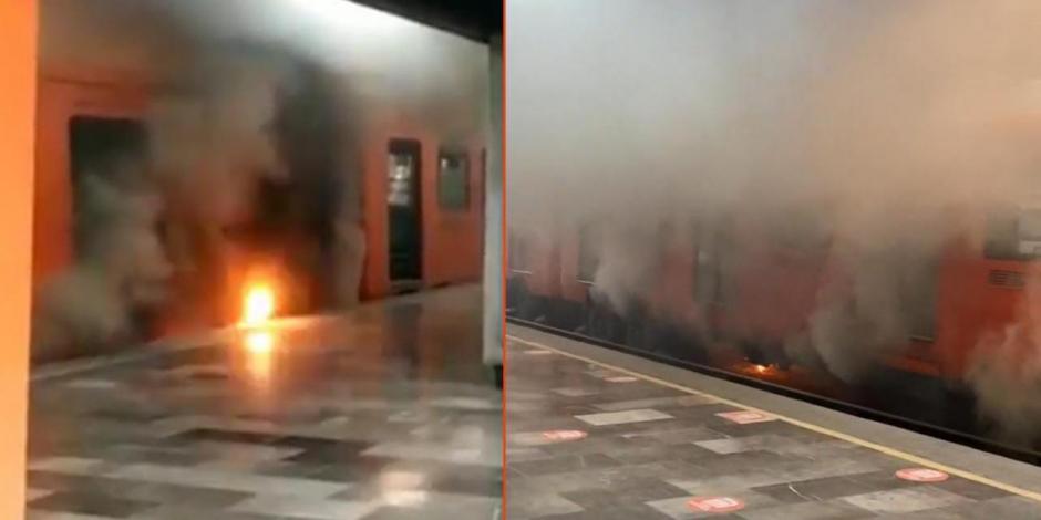 Nuevo incidente en el Metro de la Ciudad de México: Captan fuego debajo de vagón en Línea 5.