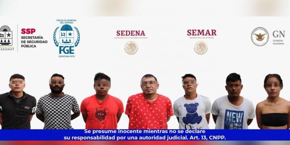 Detenidos en Quintana Roo por su probable responsabilidad en delitos contra la salud y portación de arma de fuego.