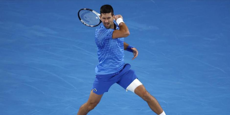 Novak en su partido de ayer en el Abierto de Australia.
