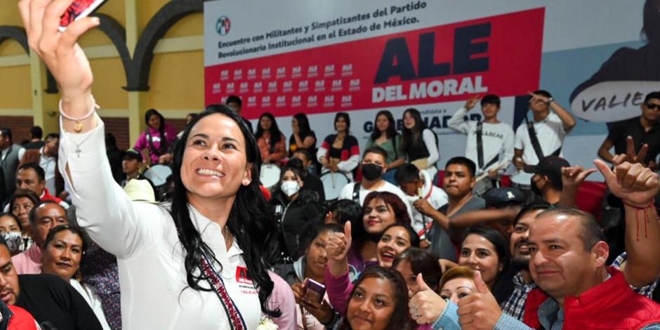 Alejandra Del Moral, precandidata del PRI a la gubernatura del Edomex.