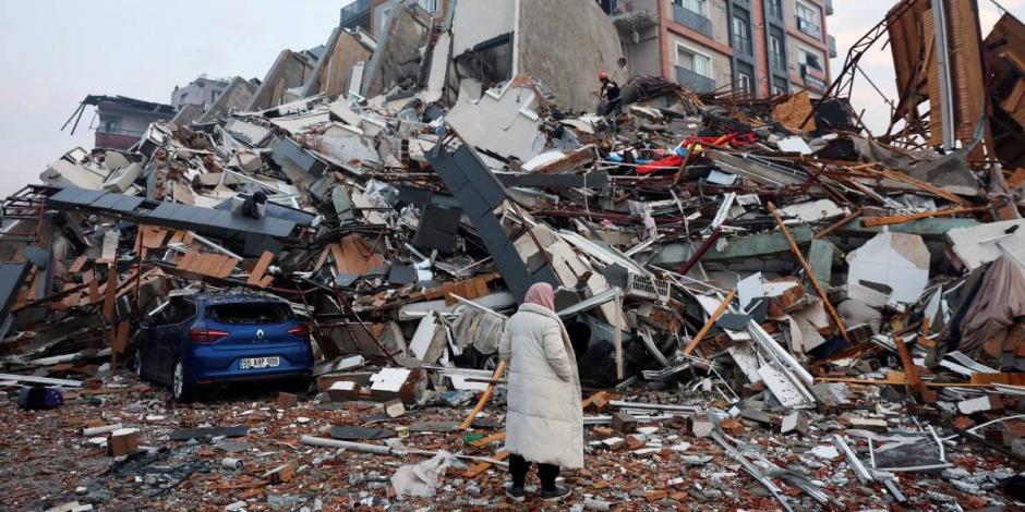 Escombros de un edificio en la provincia de Hatay, Turquía.