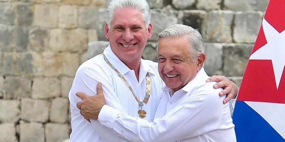 Andrés Manuel López Obrador, Presidente de México, y Miguel Díaz-Canel, presidente de Cuba. 
