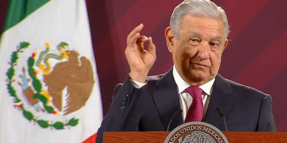 Andrés Manuel López Obrador, Presidente de México, durante una conferencia de prensa.