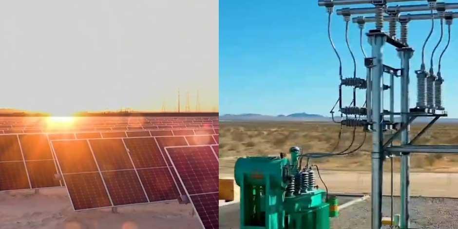 Aspectos de la inauguración de primera etapa de la Central Fotovoltaica Puerto Peñasco, Sonora