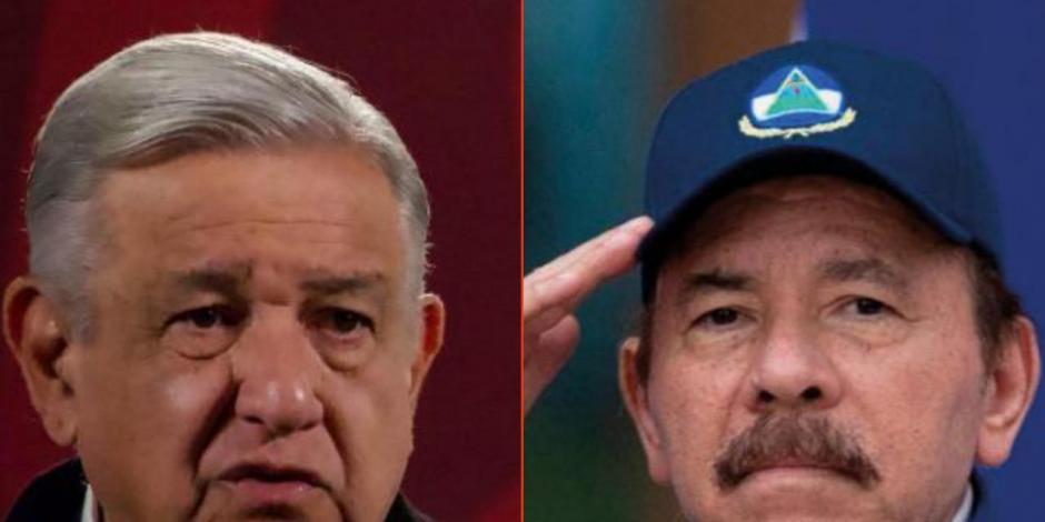Andrés Manuel López Obrador, Presidente de México (izq.) y su homólogo nicaragüense, Daniel Ortega (der.).