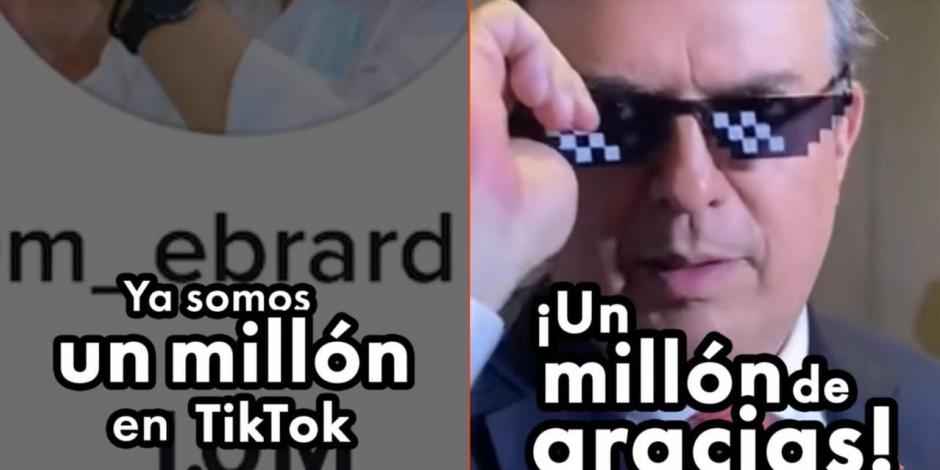 Marcelo Ebrard es el primer político en llegar al millón de seguidores en la plataforma de videos cortos TikTok.