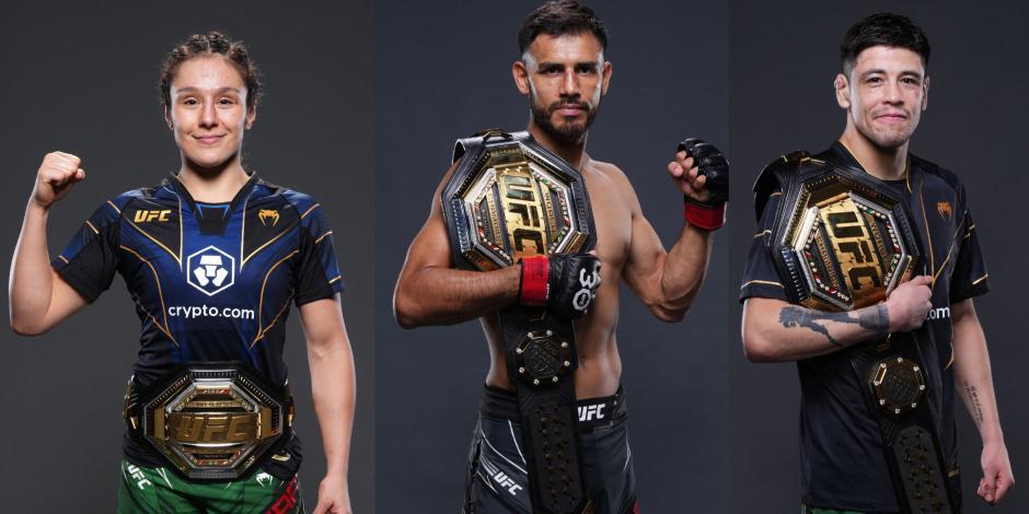 México tiene en Alexa Grasso,  Yair Rodríguez y Brandon Moreno a sus tres campeones de la UFC