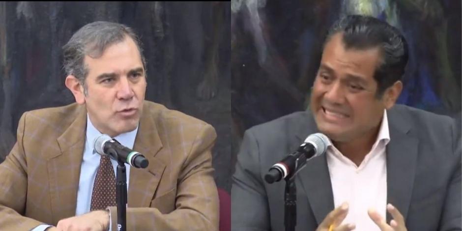 El consejero presidente del INE, Lorenzo Córdova, y el diputado Sergio Gutiérrez Luna se lanzan acusaciones en foro organizado por la UNAM y el Tribunal Electoral