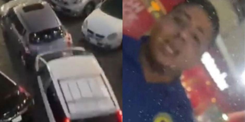 Revelan VIDEO que muestra agresión de valet parking a conductor que chocó autos en Coyoacán.