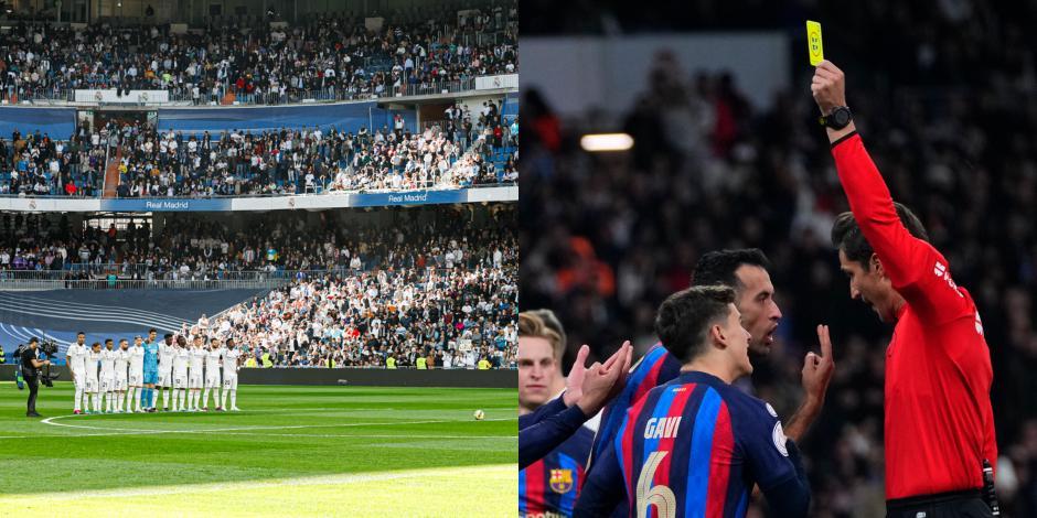 Aficionados del Real Madrid lanzaron cánticos contra el Barcelona durante su partido contra el Espanyol.