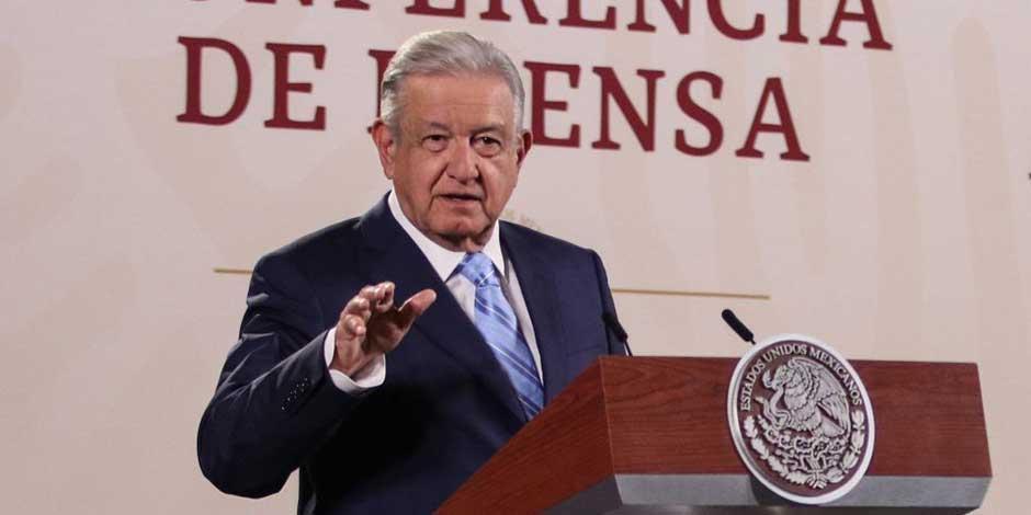El Presidente López Obrador ofrece conferencia este 22 de mayo del 2023, desde Palacio Nacional, en la Ciudad de México,