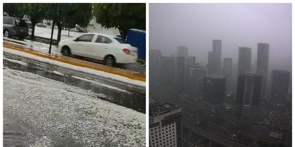 Se registran fuertes lluvias en el Valle de la Ciudad de México y el Estado de México.