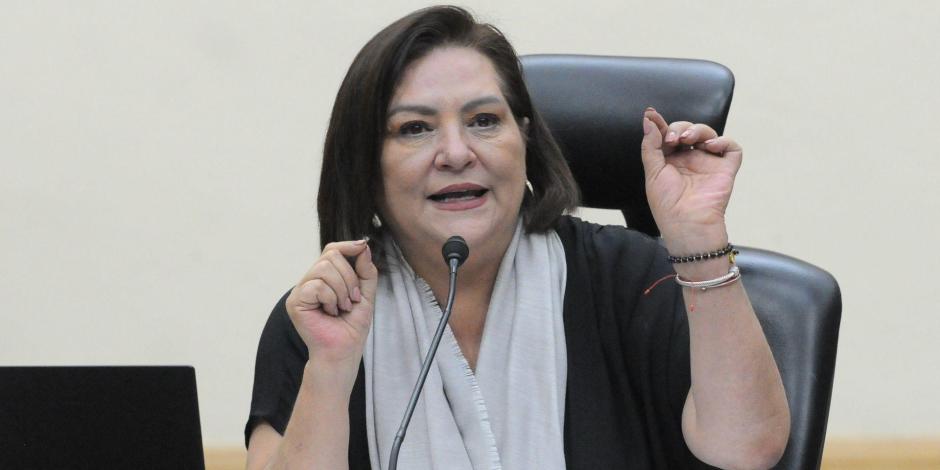 Guadalupe Taddei, consejera presidente del INE, durante su primera sesión.