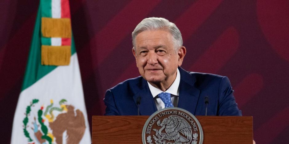 Andrés Manuel López Obrador, presidente de México, ofrece su conferencia de prensa este martes 10 de octubre del 2023, desde Palacio Nacional, en la CDMX.