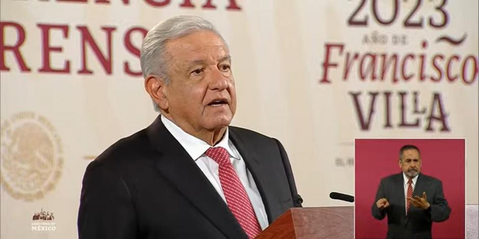 El Presidente López Obrador ofrece conferencia este 15 de mayo del 2023, desde Palacio Nacional, en la Ciudad de México,