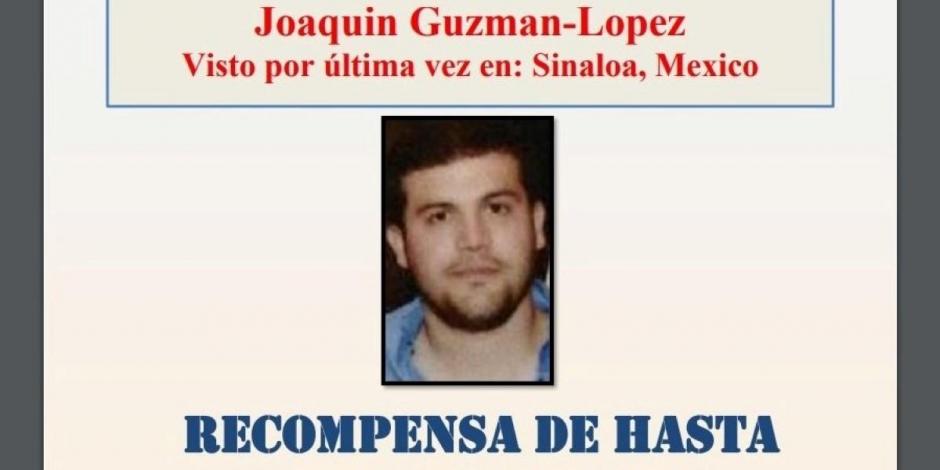 Joaquín Guzmán López, a la lista negra del Departamento del Tesoro.
