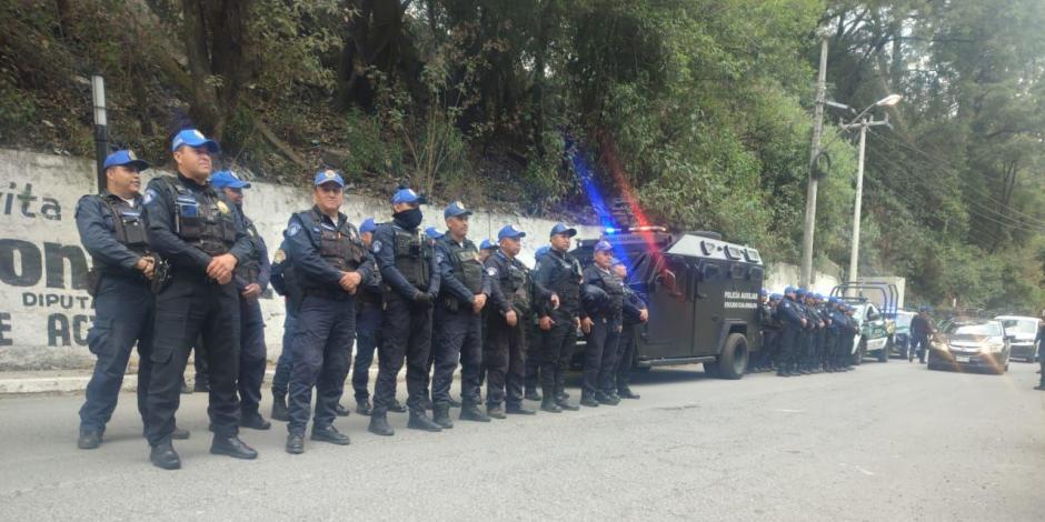 Autoridades resguardan la zona de conflicto en San Lorenzo Acopilco y se retoma la tranquilidad