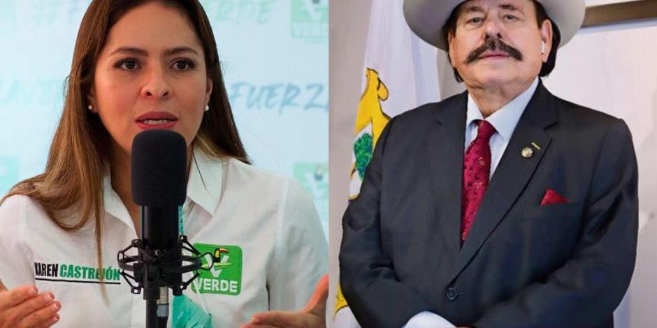 La dirigente nacional del Partido Verde, Karen Castrejón, niega vayan a declinar en favor del candidato Armando Guadiana; '¿Cómo nos veríamos al llevar a un empresario taurino?', dice