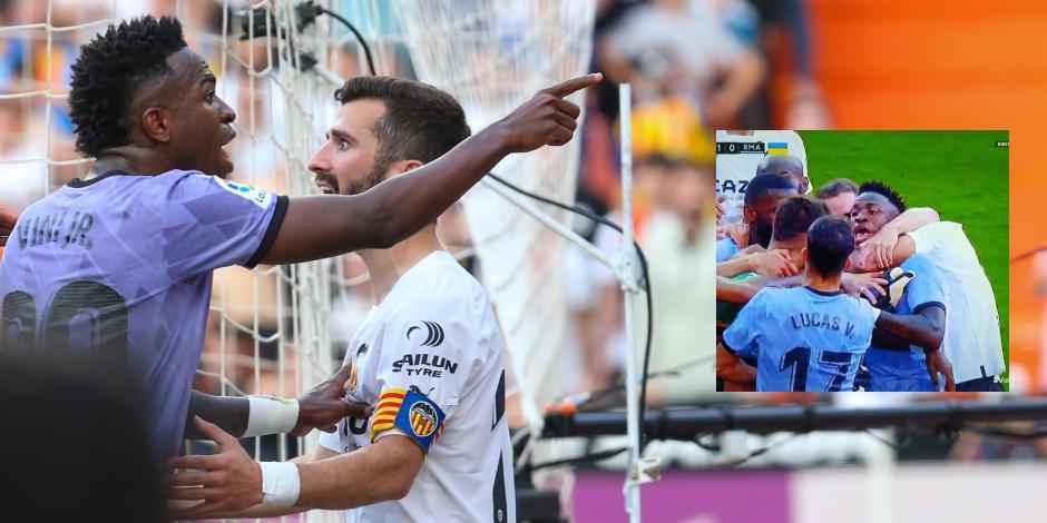 Vinicius Junior fue víctima otra vez de insultos racistas en un partido de LaLiga de España. Hinchas del Valencia empezaron a gritarle “mono” al delantero brasileño