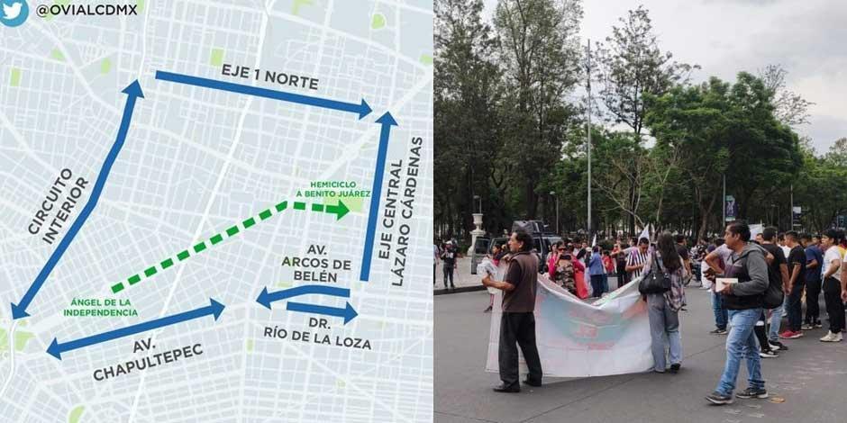 Manifestantes marchan en Paseo de la Reforma; checa aquí alternativas viales