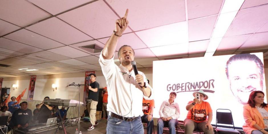 Lenin Pérez, candidato a la gubernatura de Coahuila por la coalición UDC-PV..