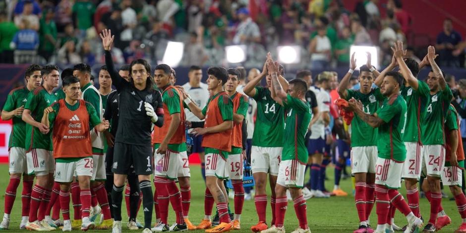 Futbolistas de la Selección Mexicana después del empate 1-1 con Estados Unidos, el pasado 19 de abril.