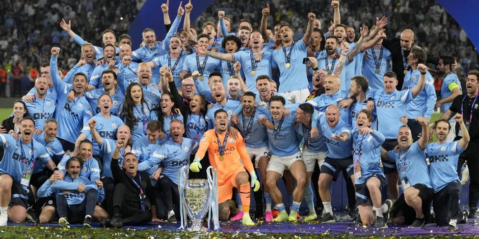 El Manchester City celebra su primera Champions League de la historia.
