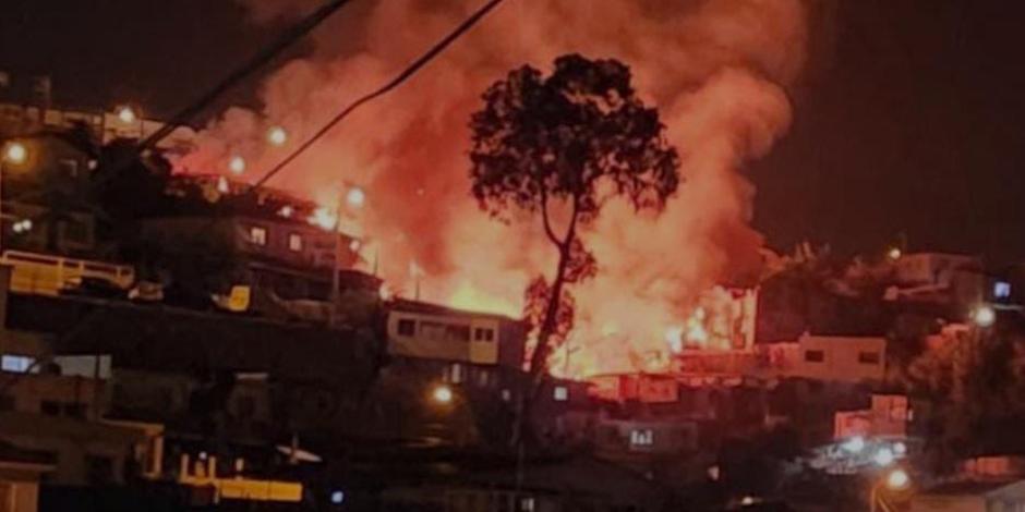 Fuerte incendio en Chile dejó afectaciones en la ciudadanía.