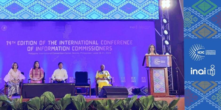 En representación del Pleno del Inai que ostenta la presidencia de la ICIC, Blanca Lilia Ibarra Cadena inauguró los trabajos de la 14ª edición de la Conferencia Internacional de Comisionados de Información.