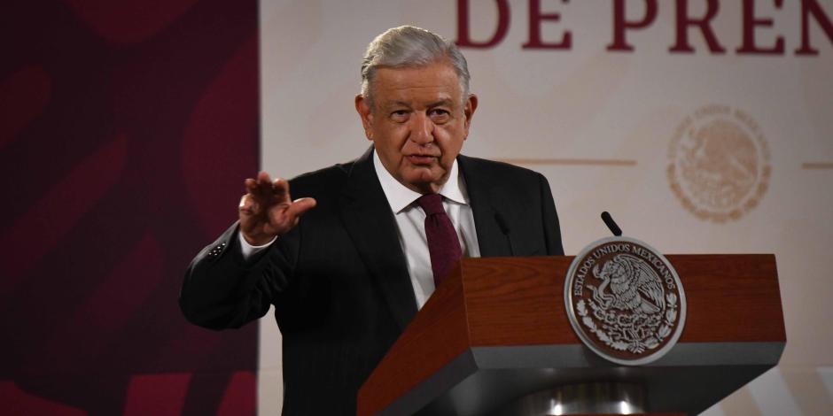 Andrés Manuel López Obrador, presidente de México, ofrece su conferencia de prensa este jueves 14 de diciembre del 2023, desde Palacio Nacional en la CDMX.