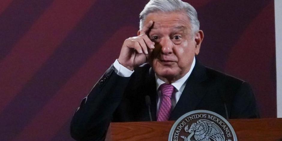 Presidente López Obrador durante la conferencia matutina de este martes.