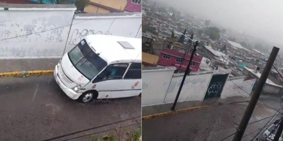 Fuertes lluvias ocasionaron inundaciones en Tlalnepantla.