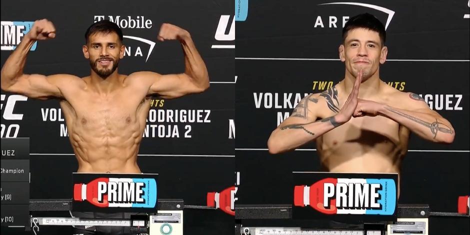 Yair Rodríguez y Brandon Moreno cumplen con la báscula para UFC 290