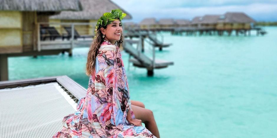 Mariel de Viaje en Bora Bora.